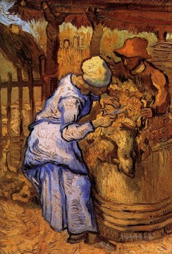 Esquiladores de ovejas Después de Millet Vincent van Gogh Pinturas al óleo